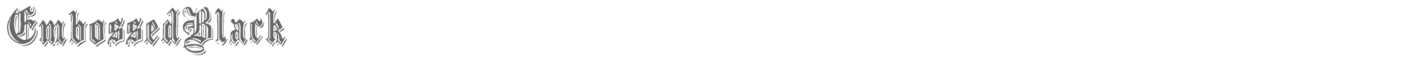 Sample characters Black family Font